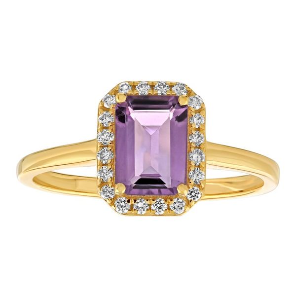 Emerald Cut Amethyst February Birthstone Ring Elgin's Fine Jewelry Baton Rouge, LA