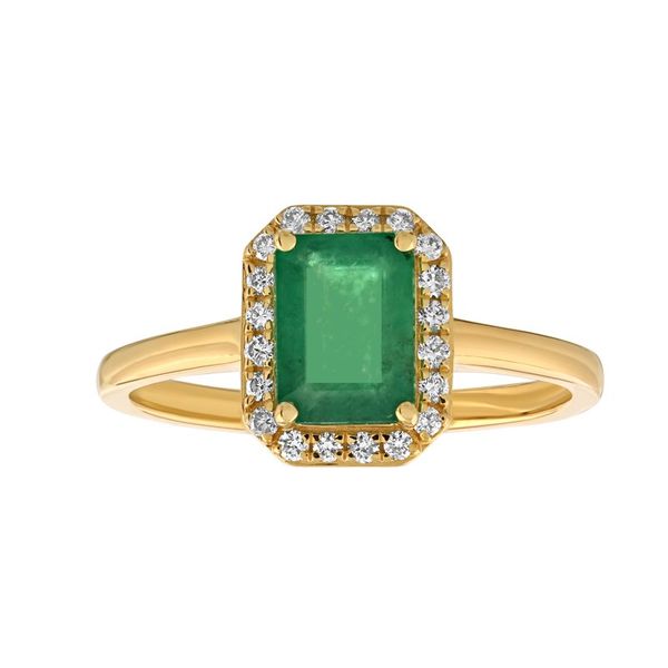 Emerald Cut Emerald May Birthstone Ring Elgin's Fine Jewelry Baton Rouge, LA