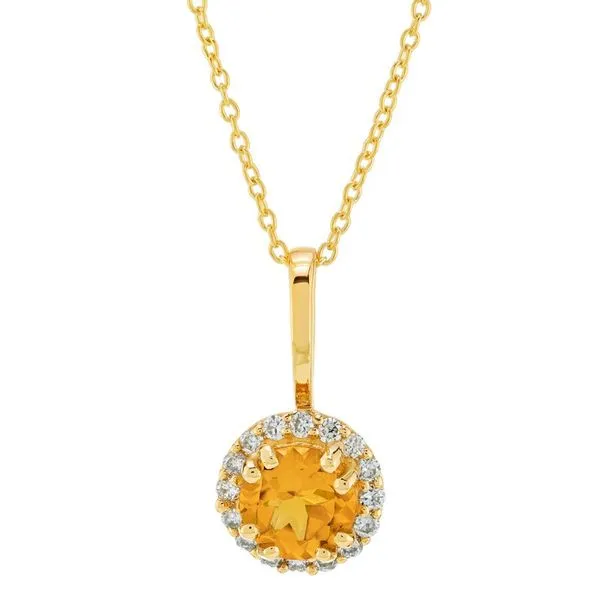 10K Yellow Gold Citrine Birthstone Necklace Elgin's Fine Jewelry Baton Rouge, LA