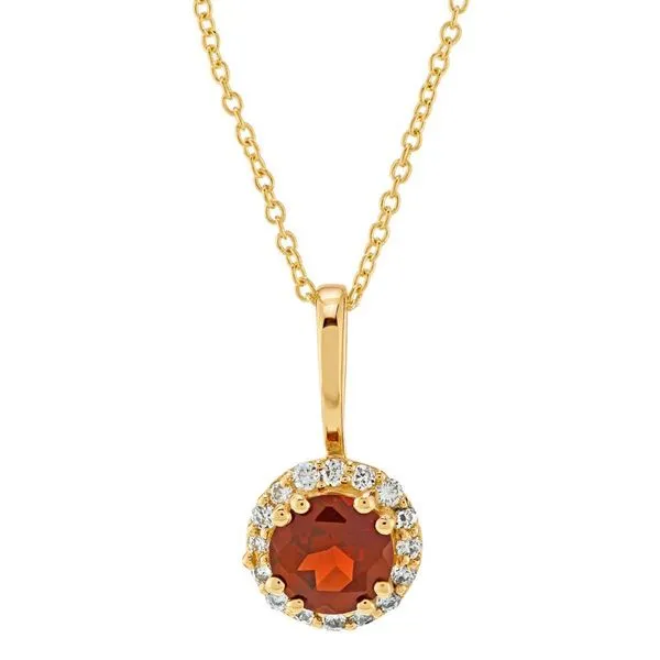 10K Yellow Gold Garnet Birthstone Necklace Elgin's Fine Jewelry Baton Rouge, LA