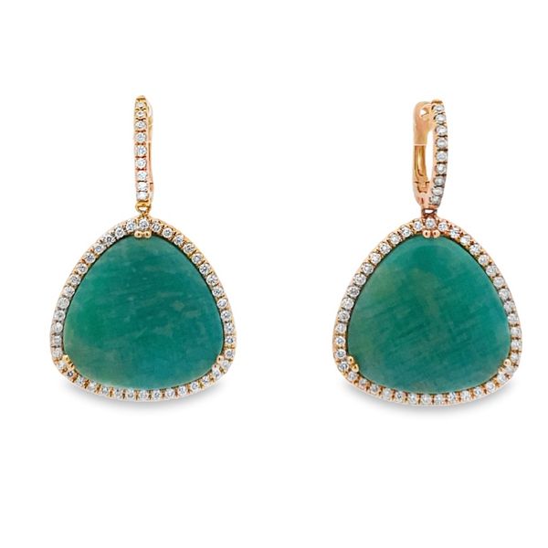 Amazonite Dangle Earrings Elgin's Fine Jewelry Baton Rouge, LA