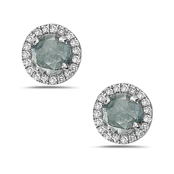 14 Karat White Gold Aquamarine Earring Elgin's Fine Jewelry Baton Rouge, LA