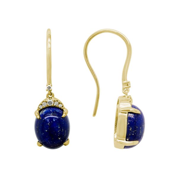14K Lapis Earwire Earrings Elgin's Fine Jewelry Baton Rouge, LA