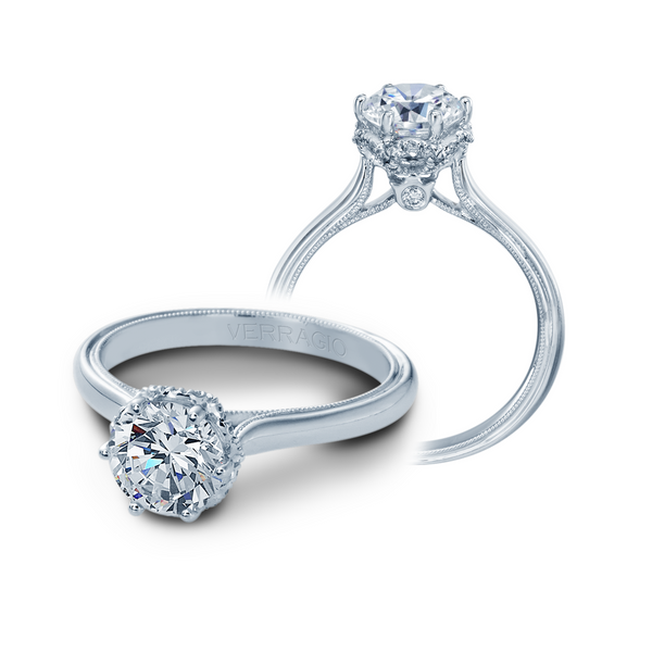 14K White Gold Verragio Solitaire Diamond Engagement Ring Elgin's Fine Jewelry Baton Rouge, LA