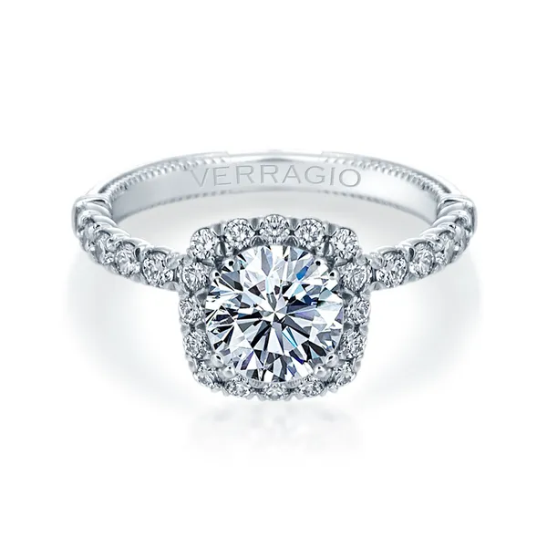 14K White Gold Verragio Renaissance Halo Engagement Ring Elgin's Fine Jewelry Baton Rouge, LA