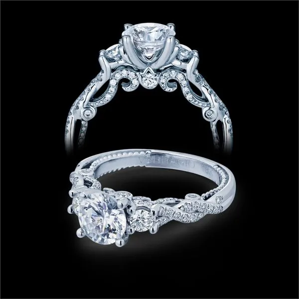 18K White Gold Verragio Insignia Engagment Ring Elgin's Fine Jewelry Baton Rouge, LA
