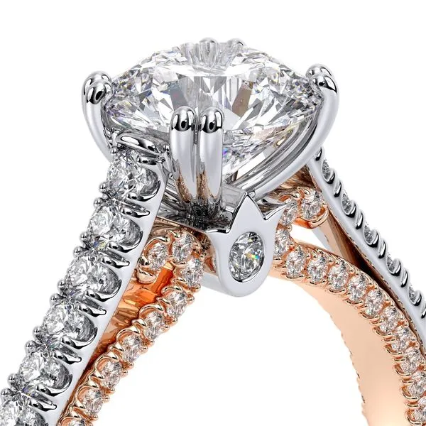 18K Two Tone Verragio Diamond Engagement Ring Image 5 Elgin's Fine Jewelry Baton Rouge, LA
