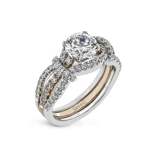 18K Rose Gold Simon G Diamond Engagement Ring Image 2 Elgin's Fine Jewelry Baton Rouge, LA
