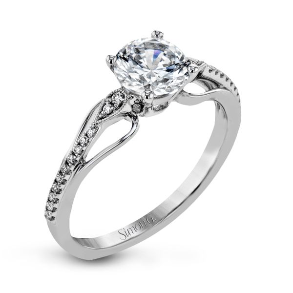 18K White Gold Diamond Engagement Ring Elgin's Fine Jewelry Baton Rouge, LA