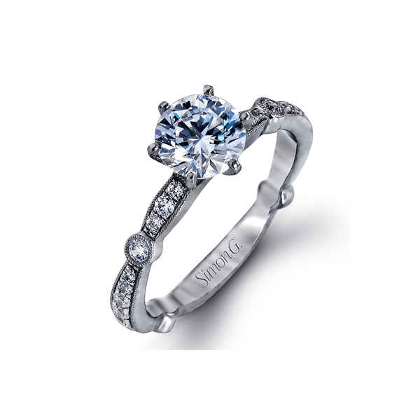 18K White Gold Diamond Engagement Ring Elgin's Fine Jewelry Baton Rouge, LA