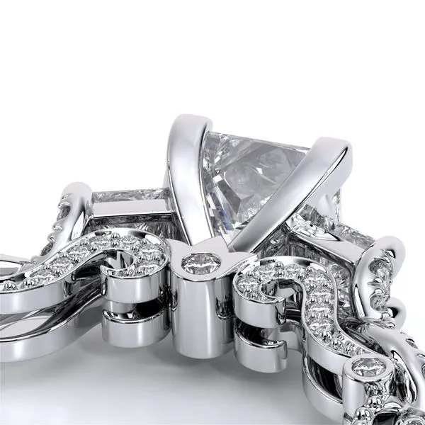 Verragio 18K White Gold Three Stone Diamond Engagement Ring Image 5 Elgin's Fine Jewelry Baton Rouge, LA