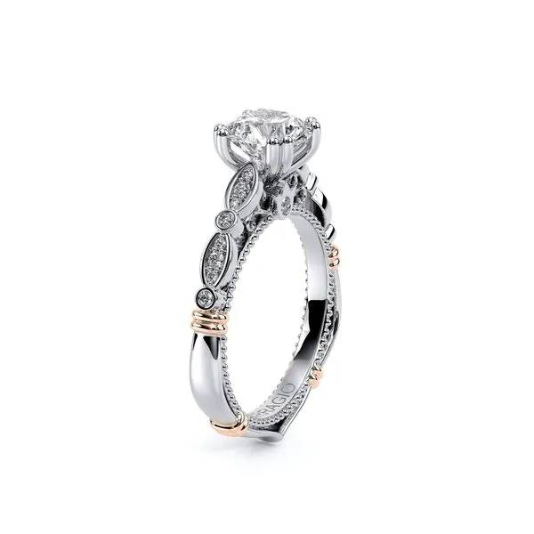 Verragio 14K White and Rose Gold Diamond Engagement Ring Image 2 Elgin's Fine Jewelry Baton Rouge, LA