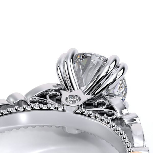 Verragio 14K White and Rose Gold Diamond Engagement Ring Image 4 Elgin's Fine Jewelry Baton Rouge, LA