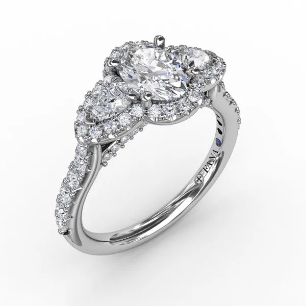 14K White Gold Three Stone Style Diamond Engagement Ring Elgin's Fine Jewelry Baton Rouge, LA