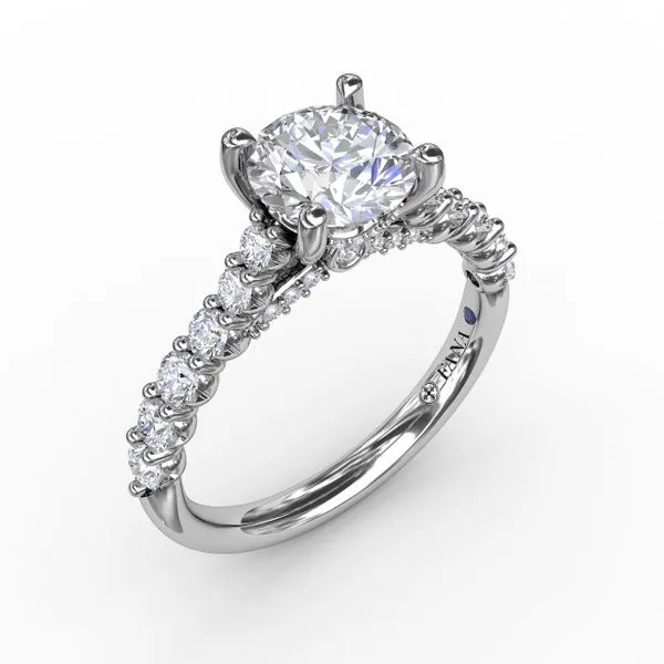 14K White Gold Solitaire Style Diamond Engagement Ring Elgin's Fine Jewelry Baton Rouge, LA