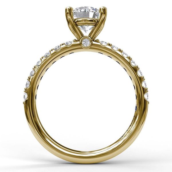 Classic Pave Round Cut Engagement Ring Image 3 Elgin's Fine Jewelry Baton Rouge, LA