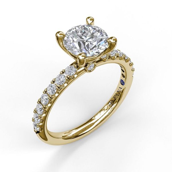 Classic Pave Round Cut Engagement Ring Elgin's Fine Jewelry Baton Rouge, LA