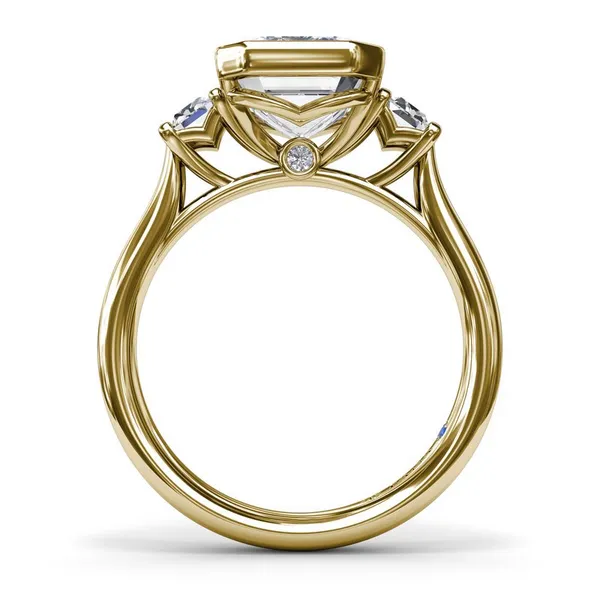 14K Yellow Gold Bezel Set Diamond Engagement Ring Image 3 Elgin's Fine Jewelry Baton Rouge, LA