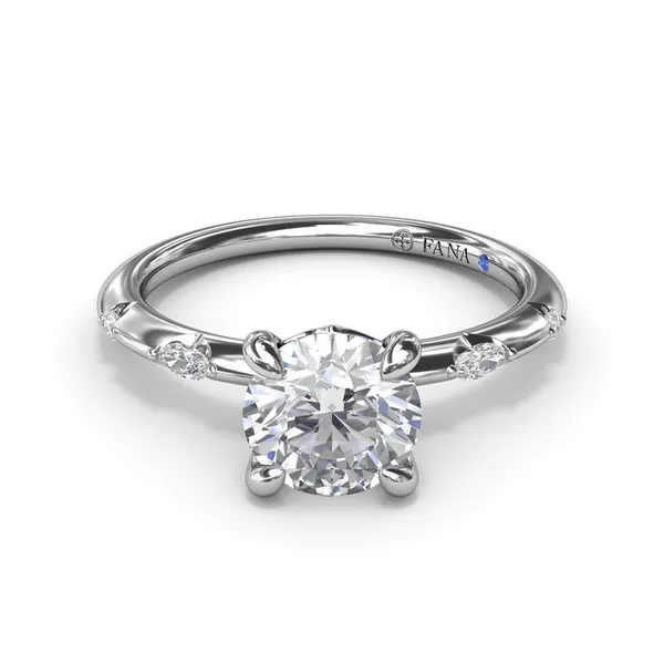 14K White Gold Raindrop Diamond Engagement Ring Image 2 Elgin's Fine Jewelry Baton Rouge, LA