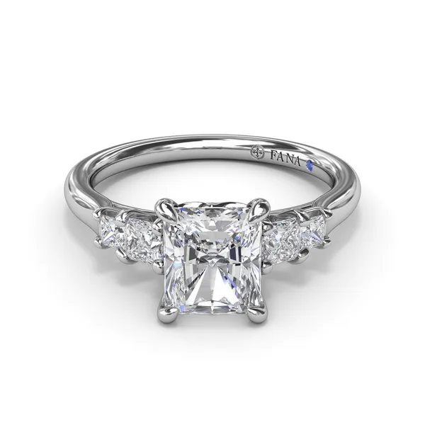 14K White Gold Princess Cut Diamond Engagement Ring Image 2 Elgin's Fine Jewelry Baton Rouge, LA