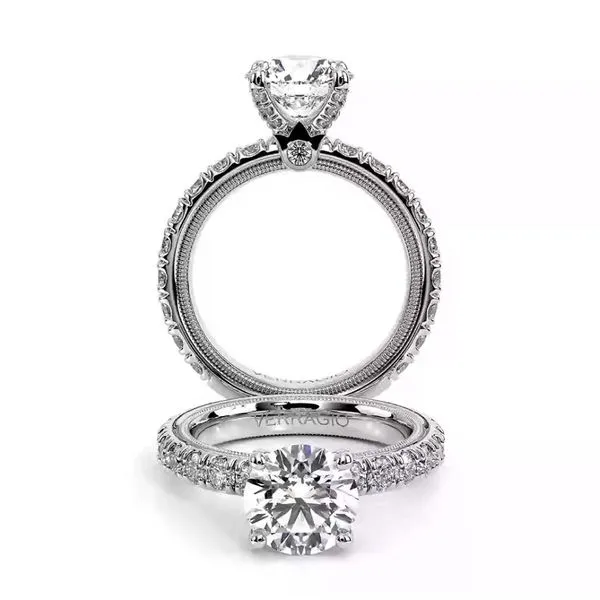 14K White Gold Verragio Tradition Diamond Engagement Ring Elgin's Fine Jewelry Baton Rouge, LA