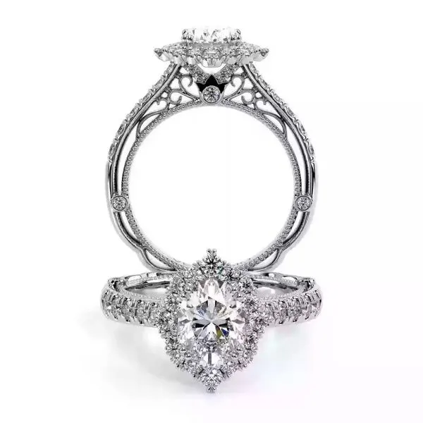 18K White Gold Verragio Venetian Diamond Engagement Ring Elgin's Fine Jewelry Baton Rouge, LA