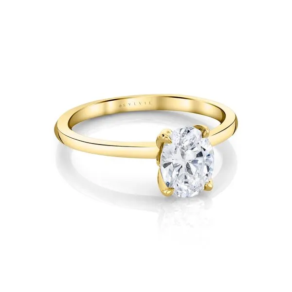 14K Yellow Gold Petal Prong Engagement Ring Image 3 Elgin's Fine Jewelry Baton Rouge, LA