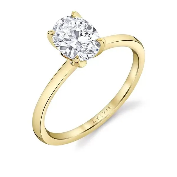 14K Yellow Gold Petal Prong Engagement Ring Elgin's Fine Jewelry Baton Rouge, LA