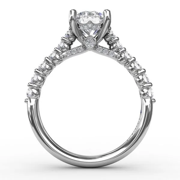 14K Contemporary Diamond Solitaire Engagement Ring Image 2 Elgin's Fine Jewelry Baton Rouge, LA