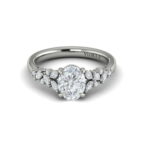 14kt White Gold Oval Engagement Ring Image 2 Elgin's Fine Jewelry Baton Rouge, LA