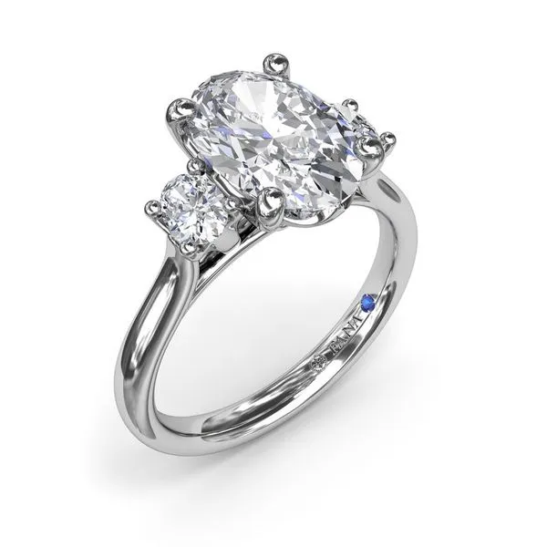 Three-Stone Oval Diamond Engagement Ring Elgin's Fine Jewelry Baton Rouge, LA