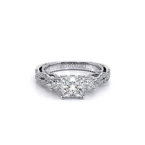 Verragio Insignia Three Stone Engagement Ring Elgin's Fine Jewelry Baton Rouge, LA