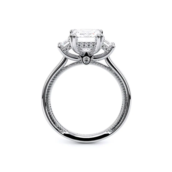 Verragio Renaissance Emerald Cut Three Stone Engagement Ring Image 2 Elgin's Fine Jewelry Baton Rouge, LA
