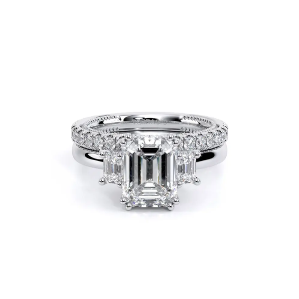 Verragio Renaissance Emerald Cut Three Stone Engagement Ring Image 3 Elgin's Fine Jewelry Baton Rouge, LA