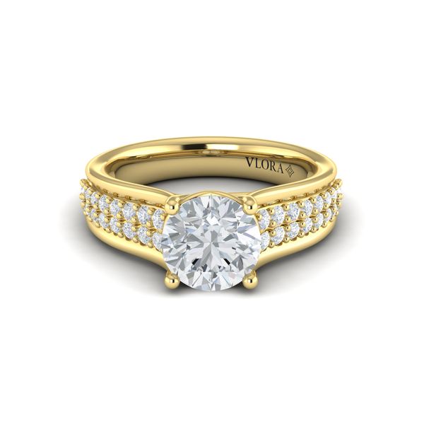 14kt Yellow Gold Crescendo Round Diamond Engagement Ring Image 2 Elgin's Fine Jewelry Baton Rouge, LA