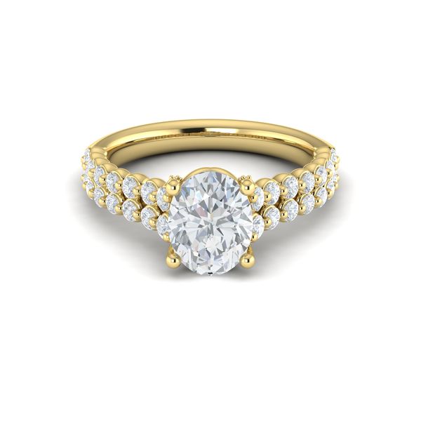 14kt Yellow Gold Oval Diamond Engagement Ring Image 2 Elgin's Fine Jewelry Baton Rouge, LA