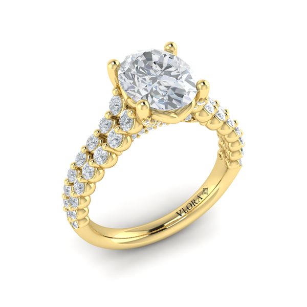 14kt Yellow Gold Oval Diamond Engagement Ring Elgin's Fine Jewelry Baton Rouge, LA