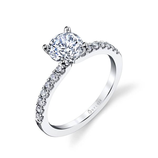 14kt White Gold Oval Diamond Engagement Ring Elgin's Fine Jewelry Baton Rouge, LA