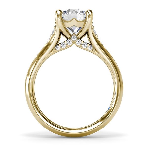 14kt Yellow Gold Round Diamond Engagement Ring Image 2 Elgin's Fine Jewelry Baton Rouge, LA