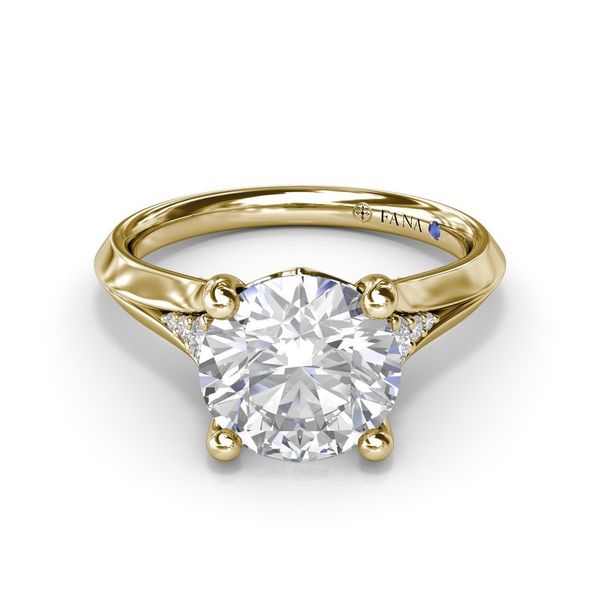 14kt Yellow Gold Round Diamond Engagement Ring Image 3 Elgin's Fine Jewelry Baton Rouge, LA