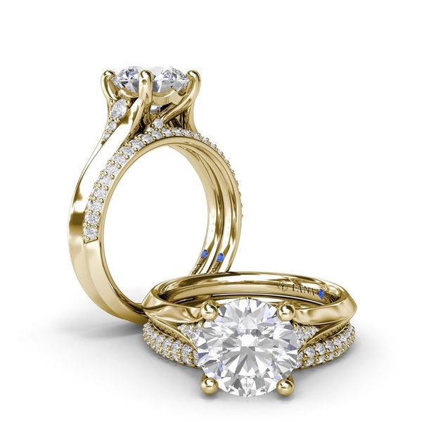 14kt Yellow Gold Round Diamond Engagement Ring Image 4 Elgin's Fine Jewelry Baton Rouge, LA