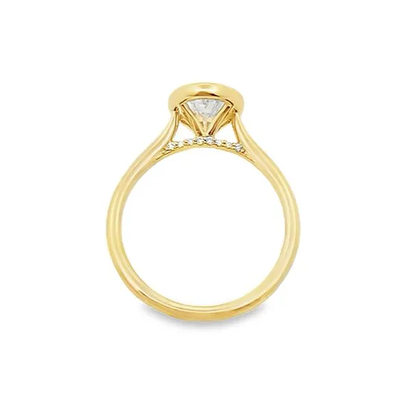 Bezel Oval Lab Grown Diamond Engagement Ring Image 3 Elgin's Fine Jewelry Baton Rouge, LA