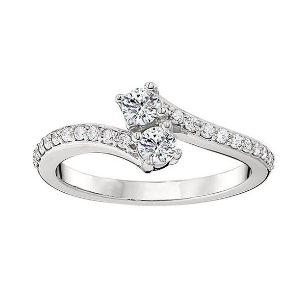 White Gold Toi Et Moi Round Engagement Ring Elgin's Fine Jewelry Baton Rouge, LA