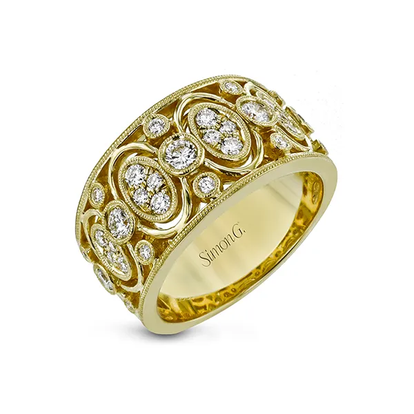 18K Gold Simon G Diamond Band Elgin's Fine Jewelry Baton Rouge, LA