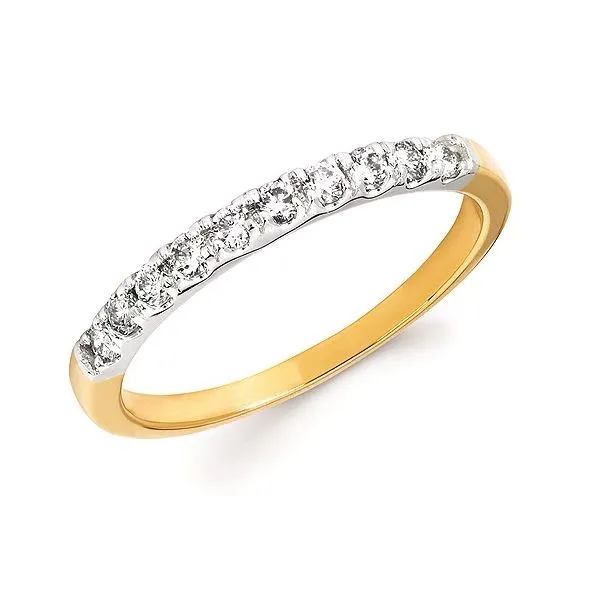 14K Two Tone Diamond Wedding Band Elgin's Fine Jewelry Baton Rouge, LA