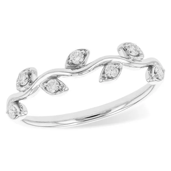 14K White Gold Vine Motif Diamond Band Elgin's Fine Jewelry Baton Rouge, LA