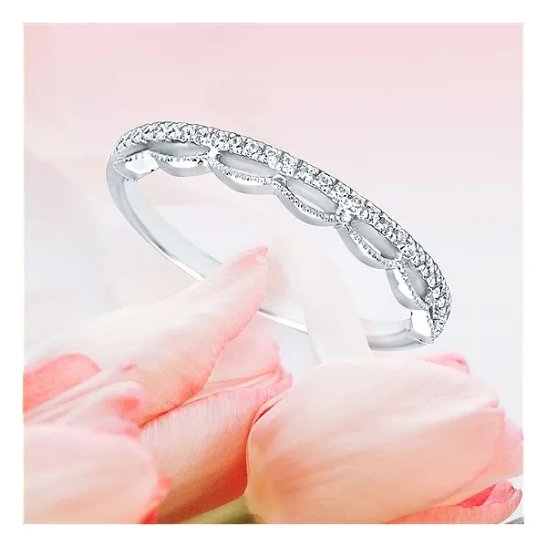 14K White Gold and Diamond Stackable Band Image 2 Elgin's Fine Jewelry Baton Rouge, LA