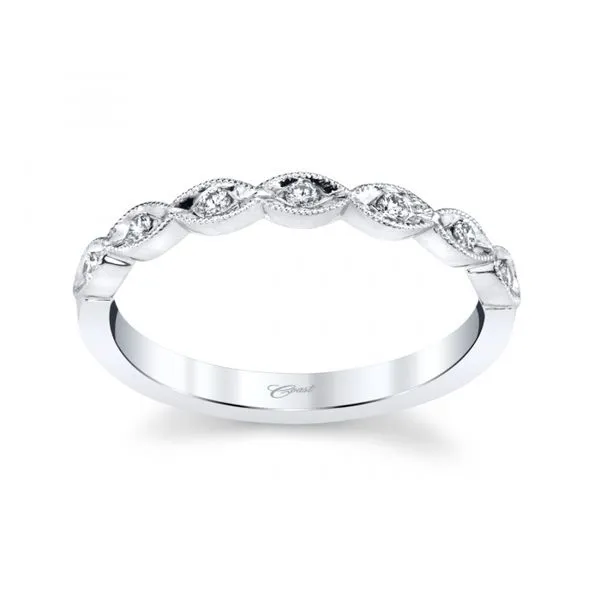 14K White Gold Diamond Stackable Wedding Band Elgin's Fine Jewelry Baton Rouge, LA