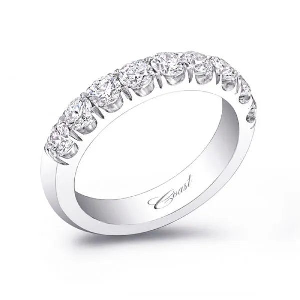 14K White Gold Diamond Fishtail Wedding Band Elgin's Fine Jewelry Baton Rouge, LA