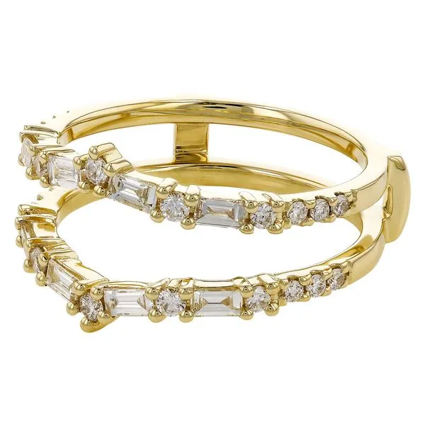 14K Yellow Gold Diamond Wedding Guard Image 2 Elgin's Fine Jewelry Baton Rouge, LA